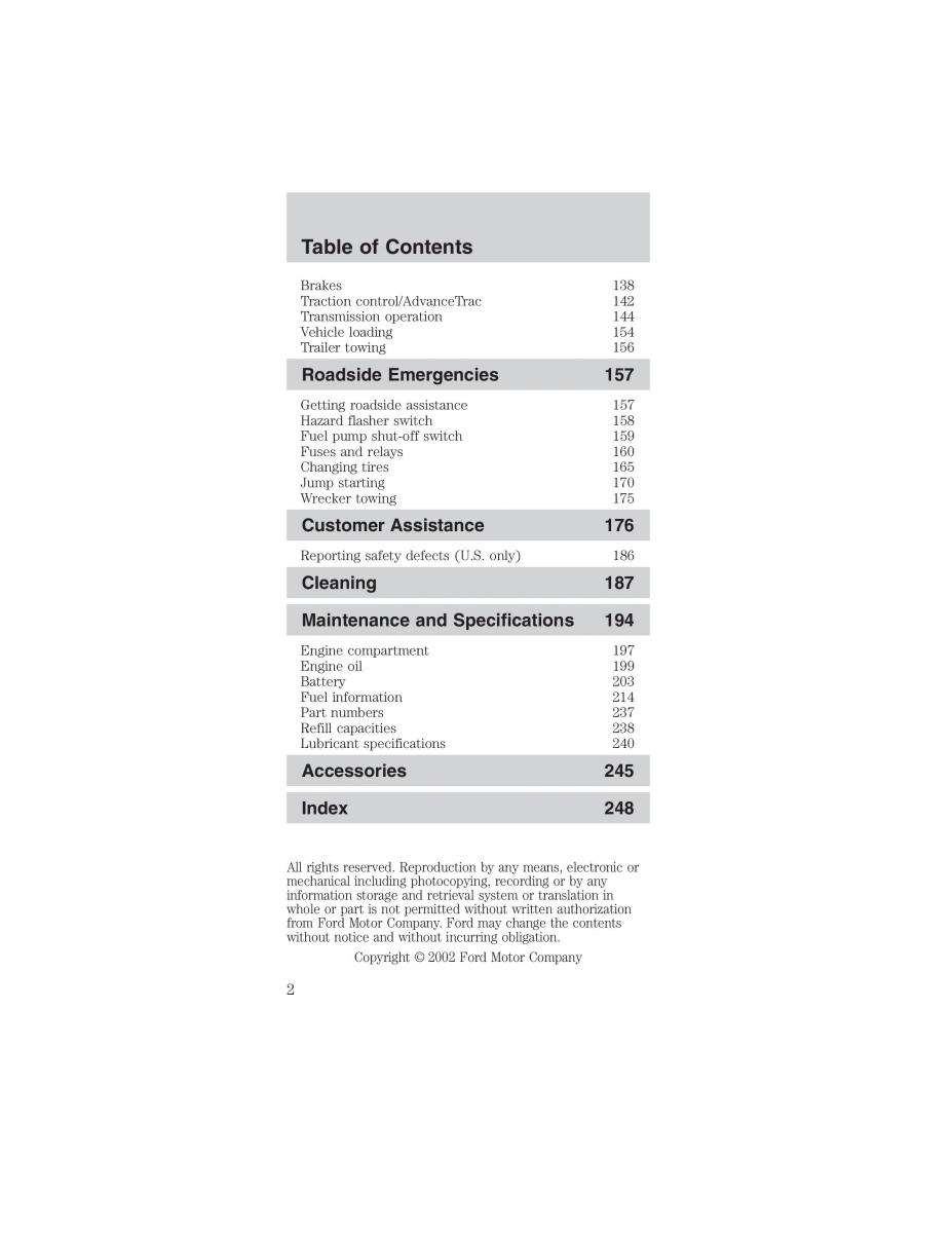 Ford Mustang IV 4 owners manual / page 2