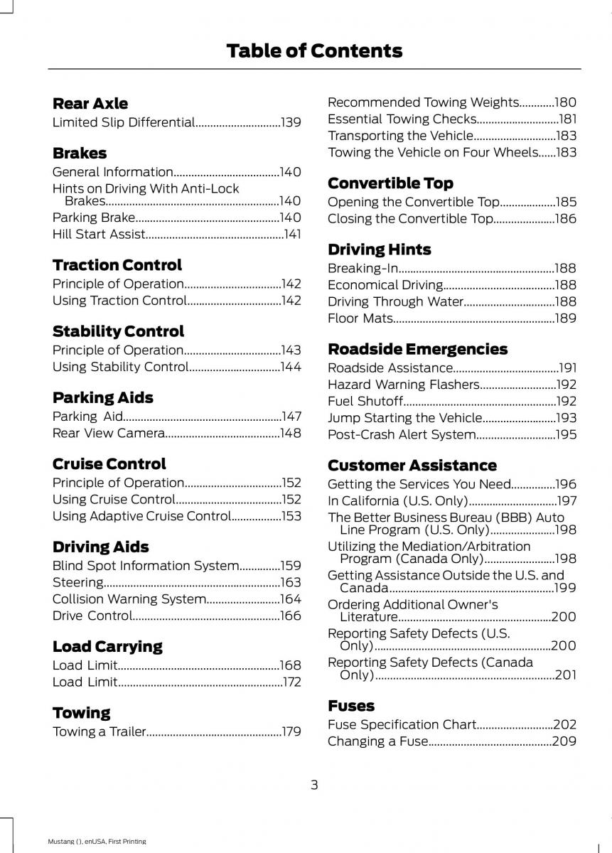 Ford Mustang VI 6 owners manual / page 6