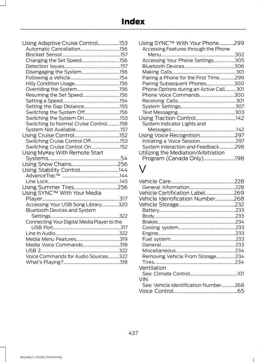Ford Mustang VI 6 owners manual / page 440