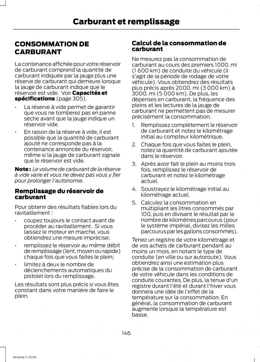 Ford Mustang VI 6 manuel du proprietaire / page 149