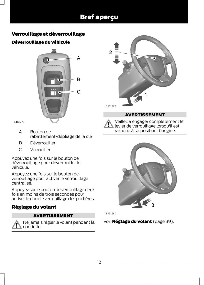 Ford Ranger III 3 manuel du proprietaire / page 14