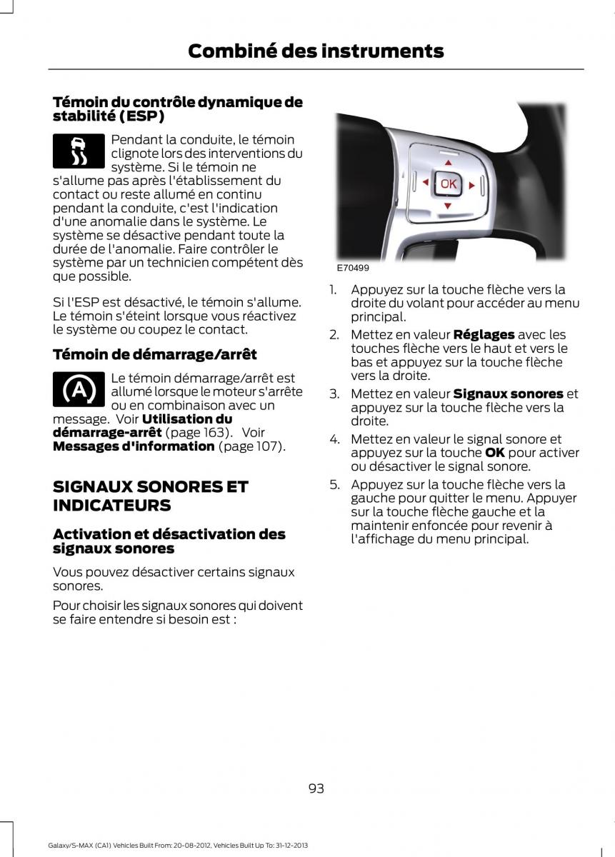 Ford S Max I 1 manuel du proprietaire / page 95