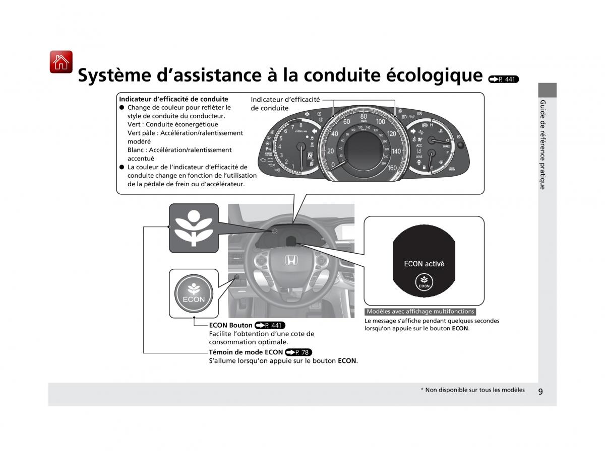 Honda Accord IX 9 manuel du proprietaire / page 10