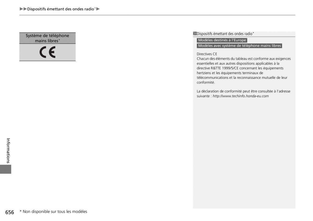 Honda CR V IV 4 manuel du proprietaire / page 657