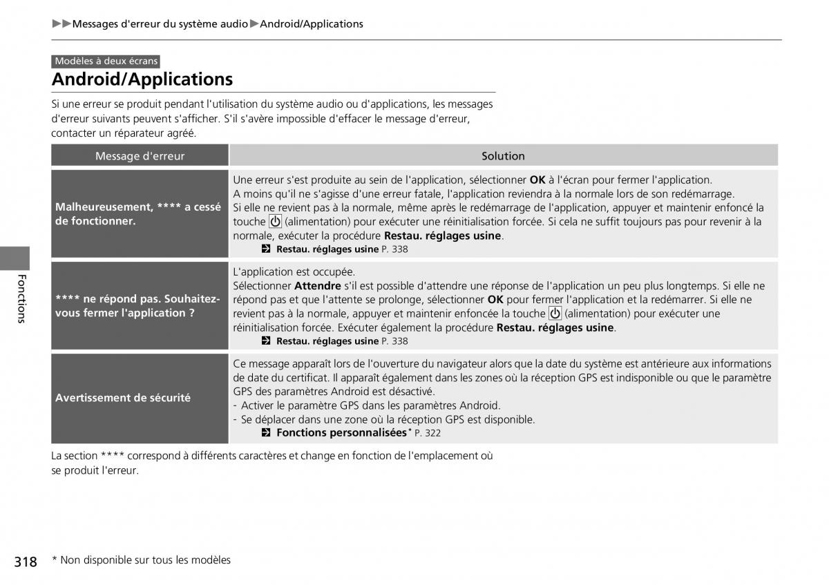Honda CR V IV 4 manuel du proprietaire / page 319