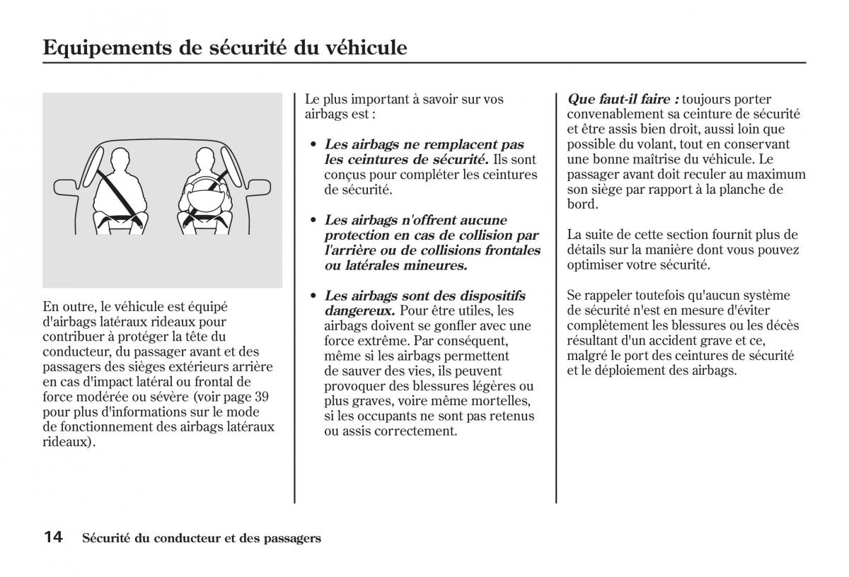 Honda Jazz II 2 manuel du proprietaire / page 19