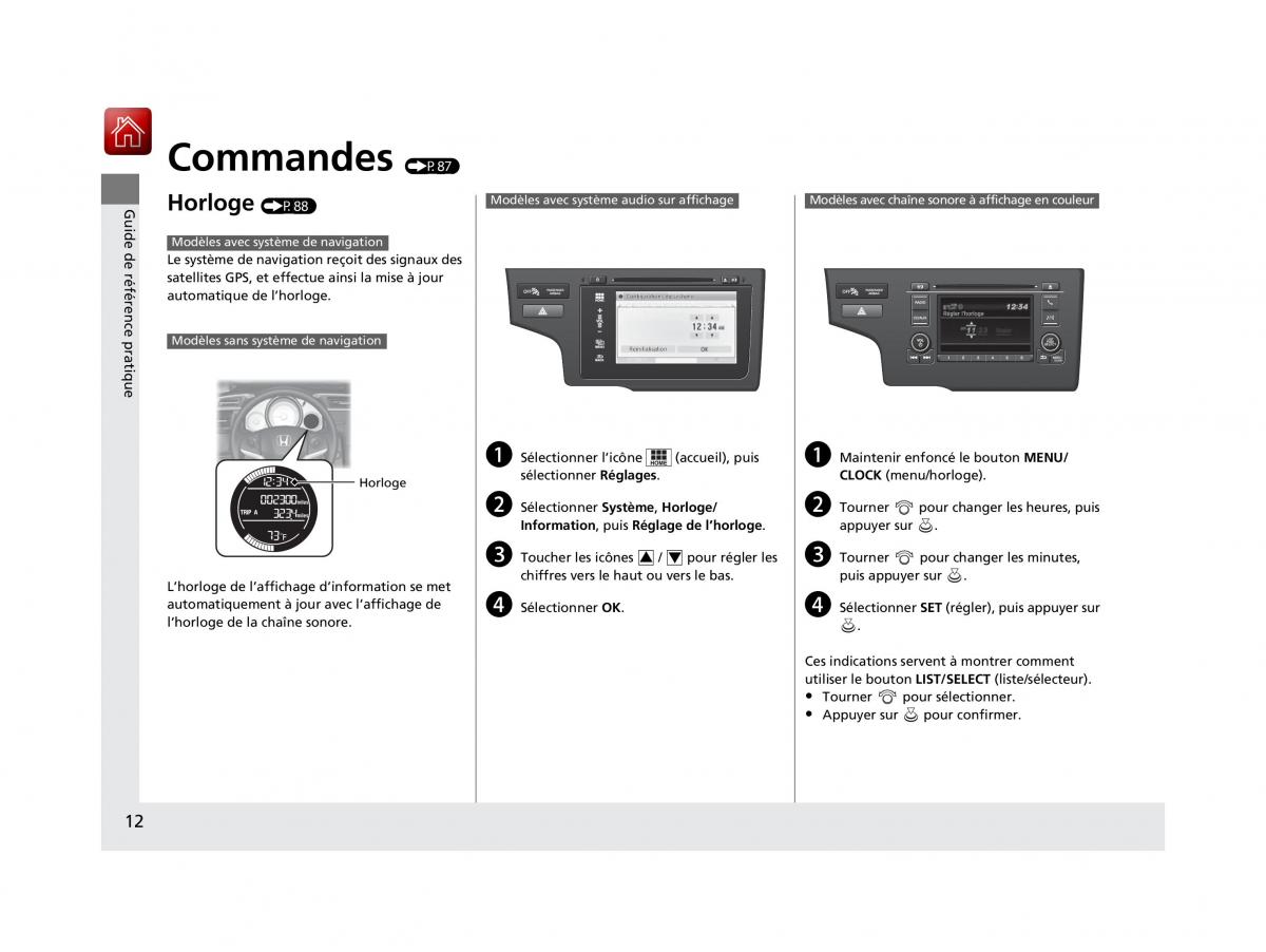 Honda Jazz III 3 manuel du proprietaire / page 13