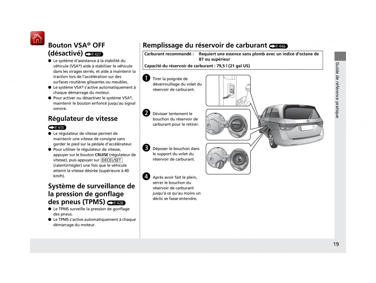 Honda Odyssey IV 4 FL manuel du proprietaire / page 20