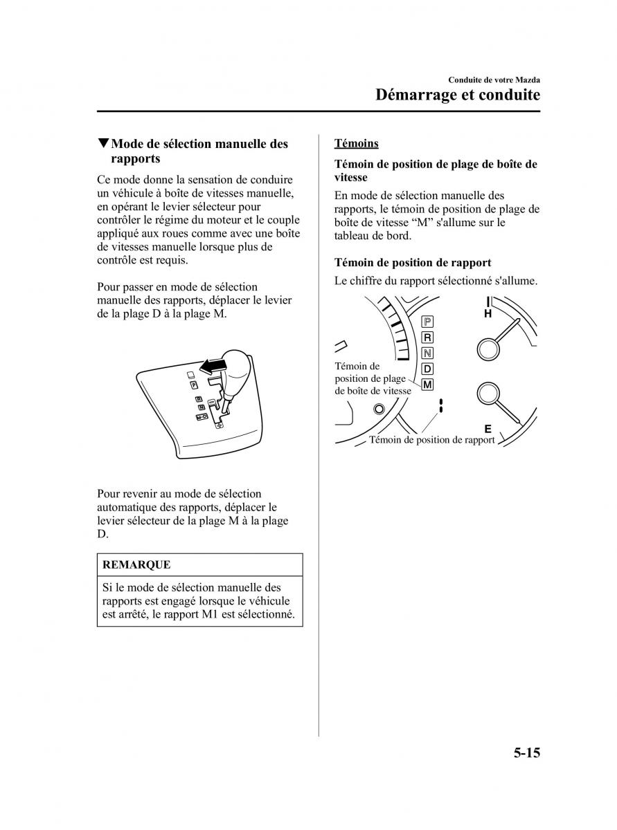 Mazda 5 I 1 manuel du proprietaire / page 137