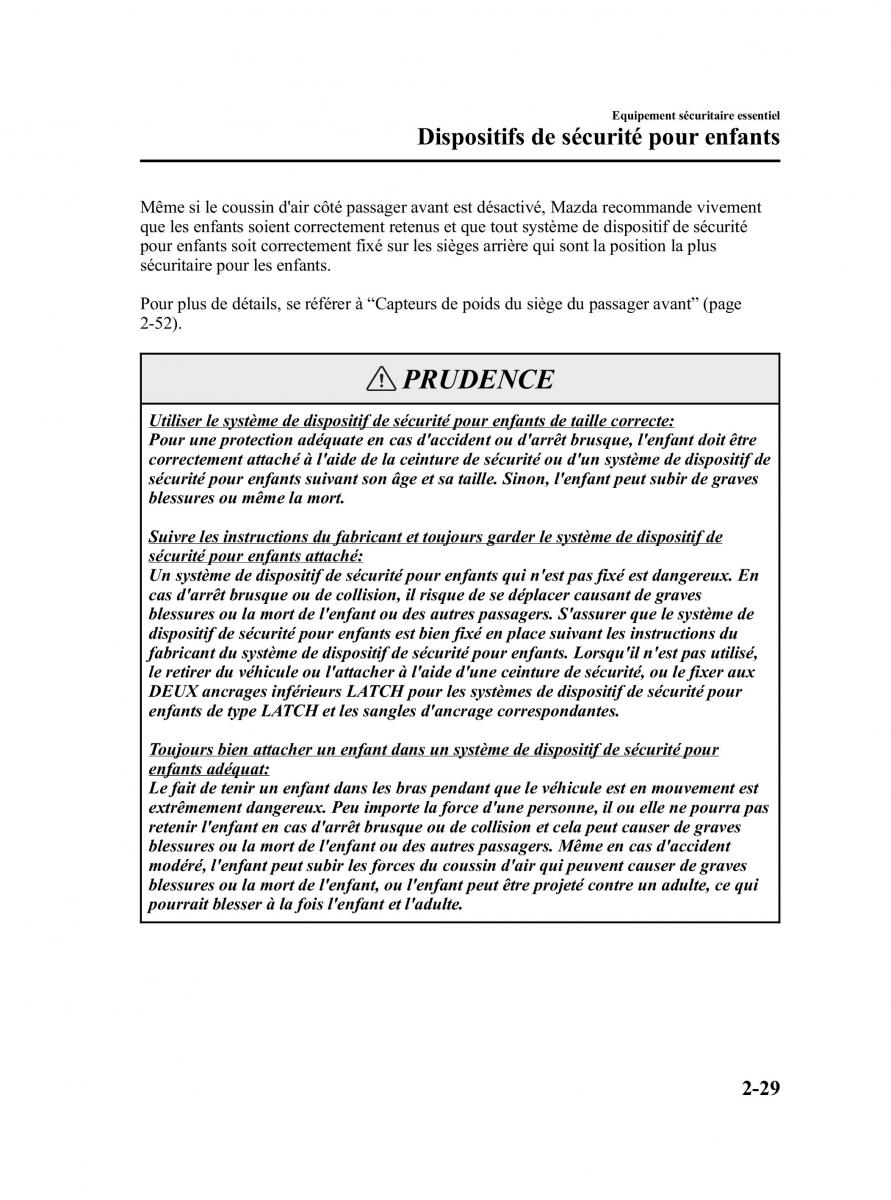 Mazda 5 I 1 manuel du proprietaire / page 41