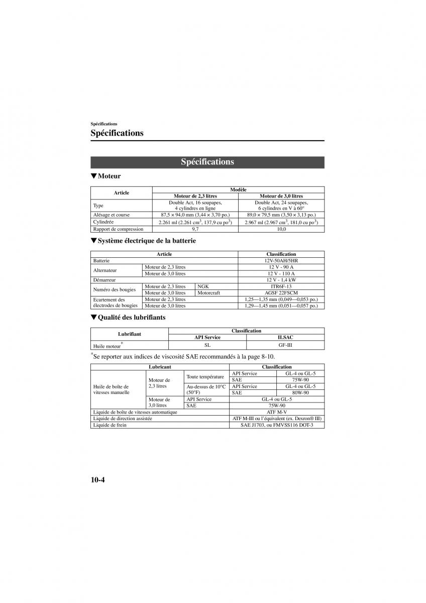 Mazda 6 I 1 manuel du proprietaire / page 312