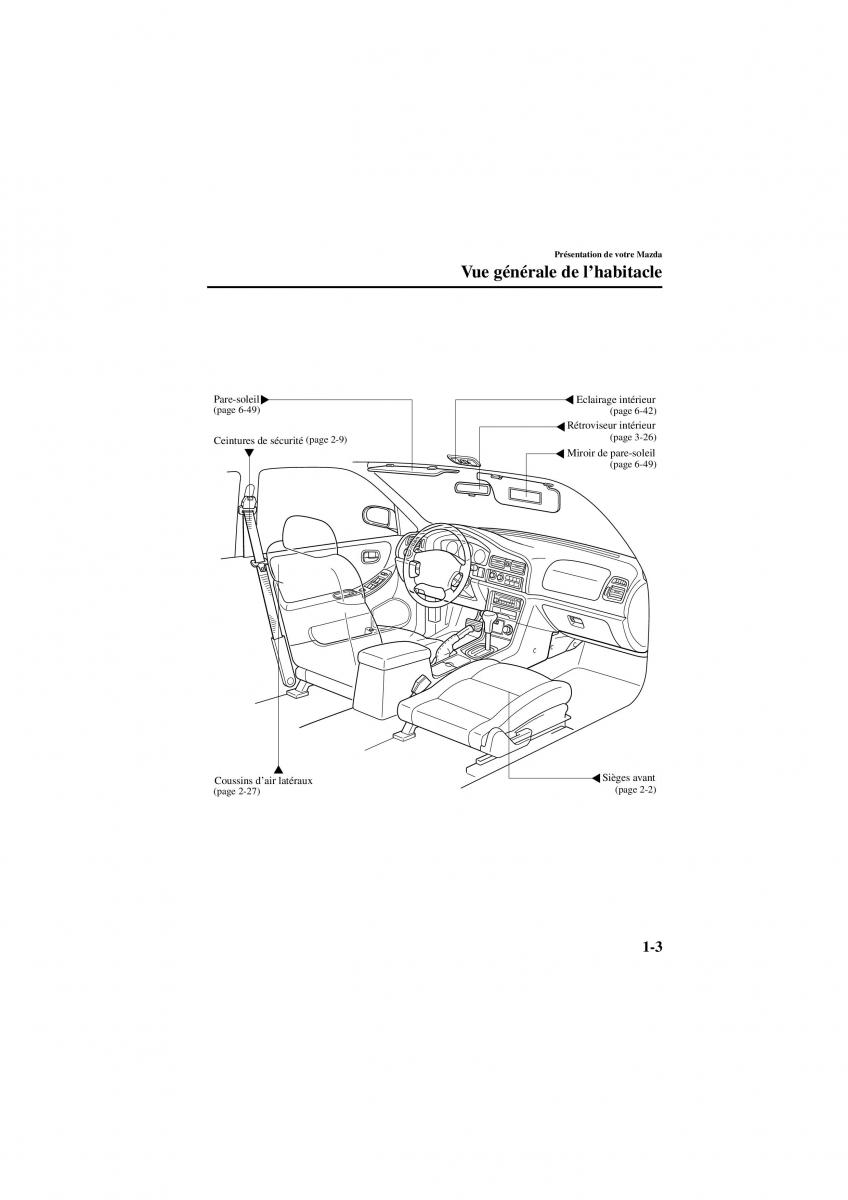Mazda 626 V 5 manuel du proprietaire / page 7