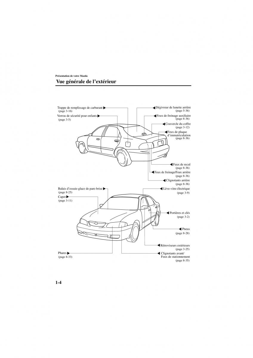 Mazda 626 V 5 manuel du proprietaire / page 8