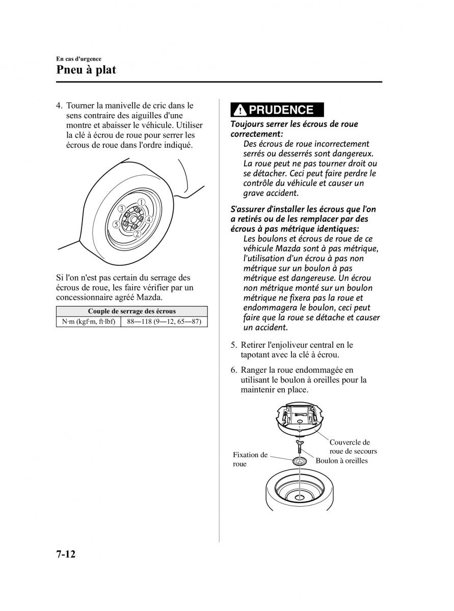 Mazda CX 7 manuel du proprietaire / page 421