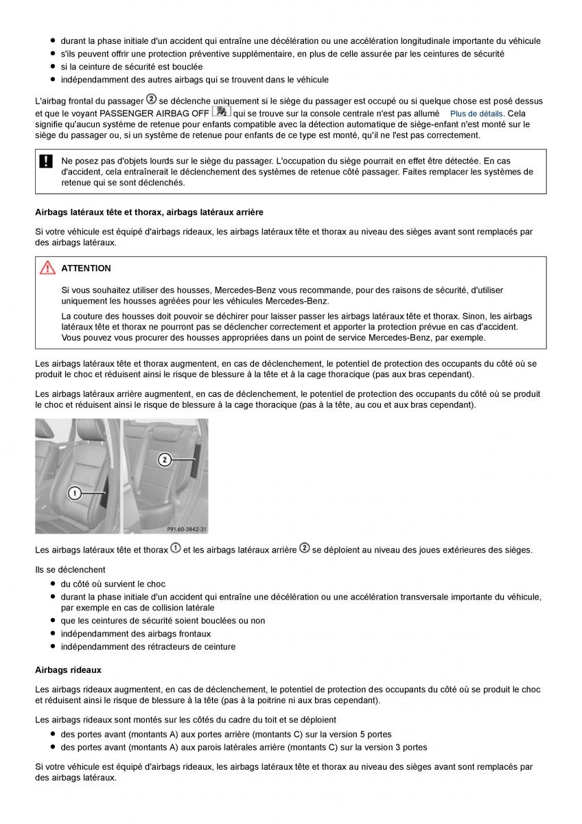Mercedes Benz A class II W169 manuel du proprietaire / page 29