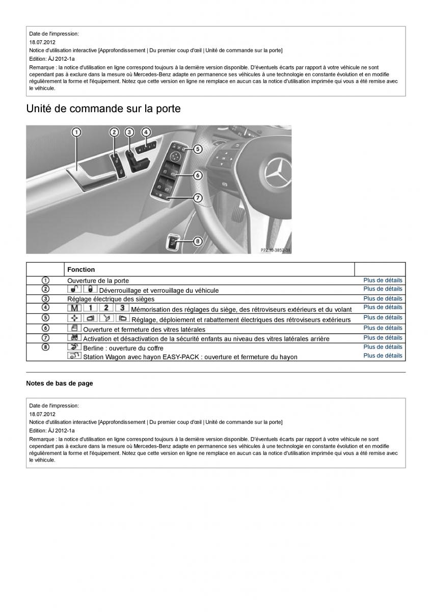 Mercedes Benz C class W204 manuel du proprietaire / page 20