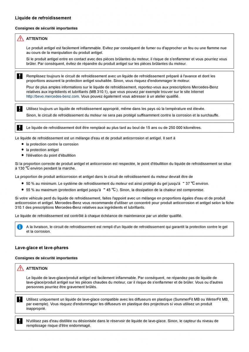 Mercedes Benz C class W204 manuel du proprietaire / page 399