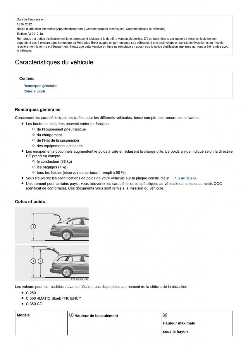Mercedes Benz C class W204 manuel du proprietaire / page 401