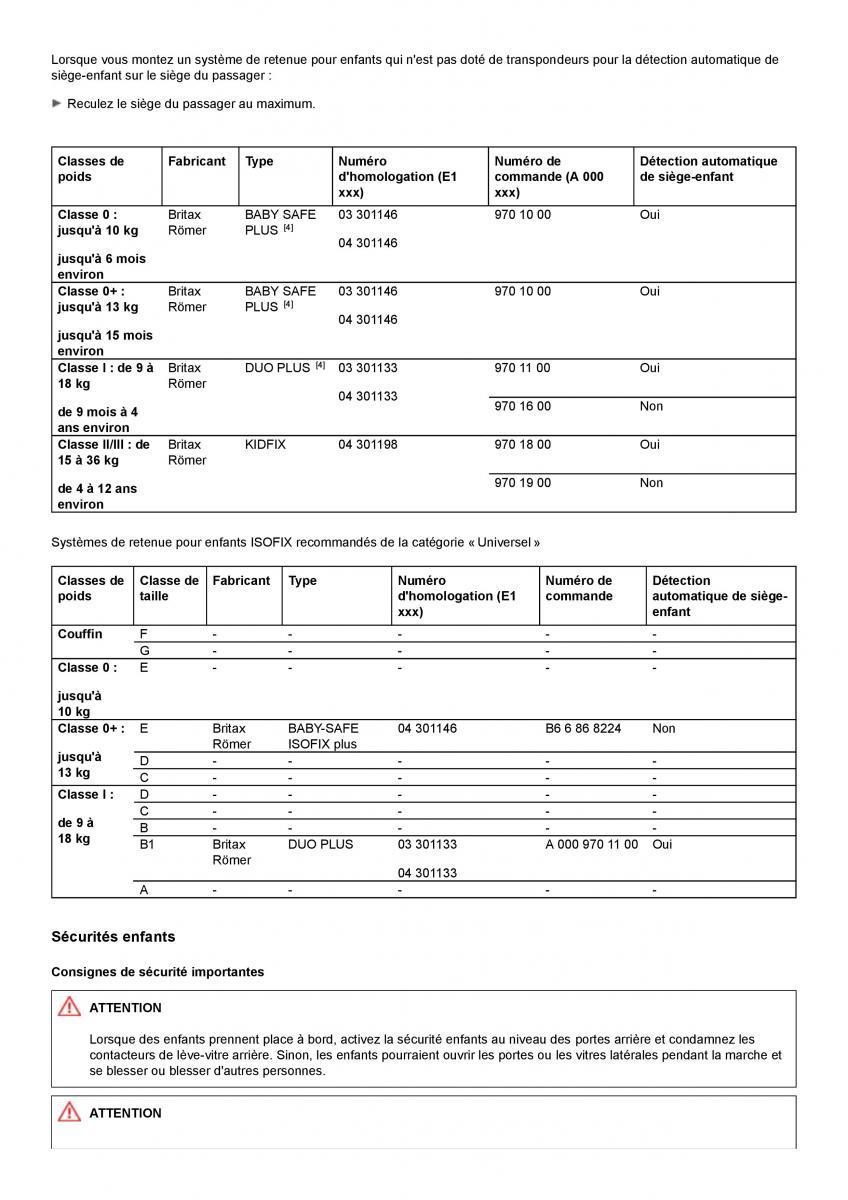 Mercedes Benz C class W204 manuel du proprietaire / page 46