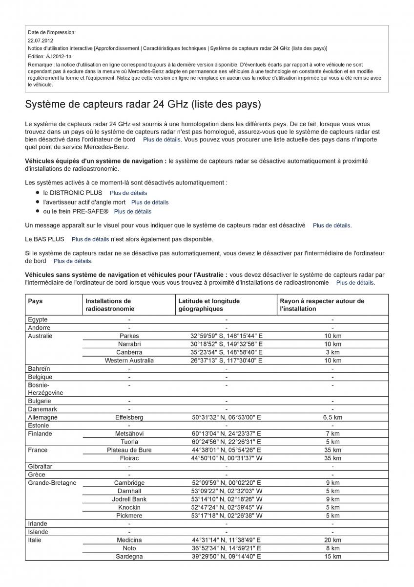 Mercedes Benz CL class C216 manuel du proprietaire / page 581