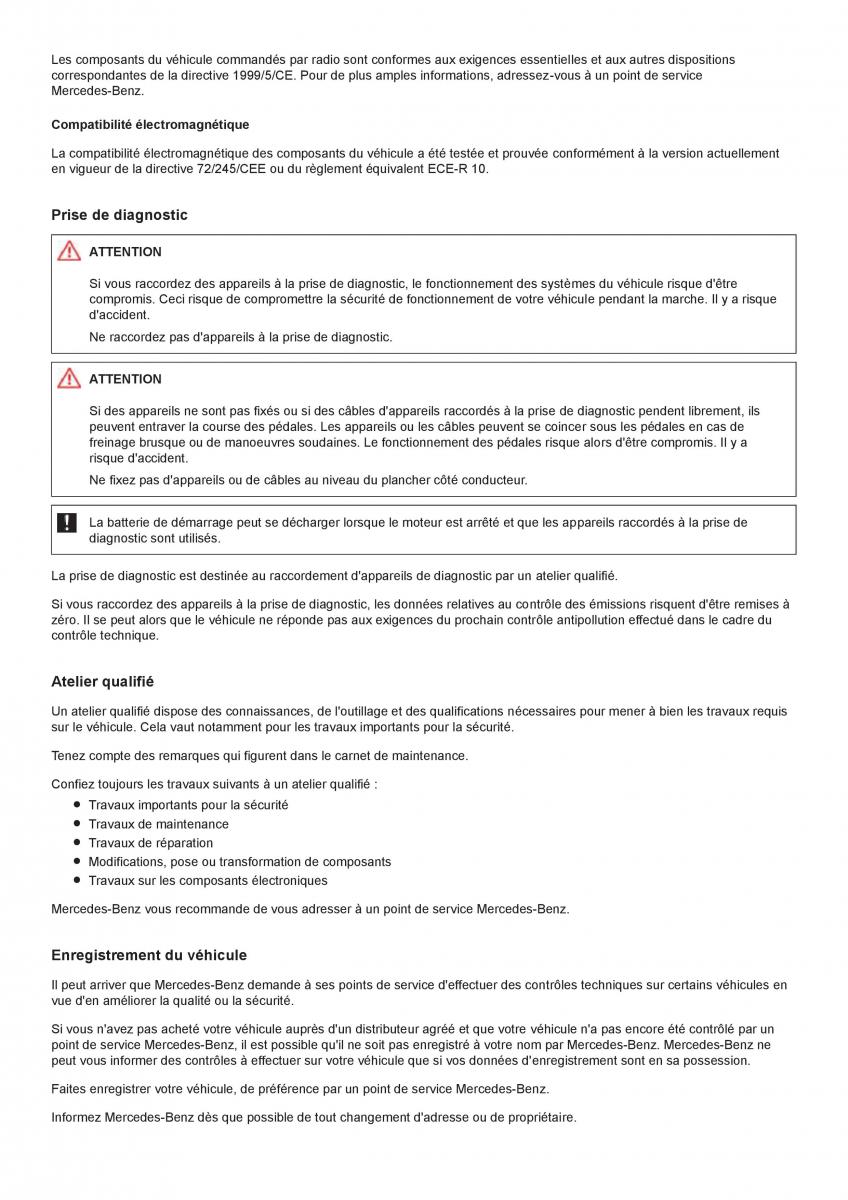 Mercedes Benz CL class C216 manuel du proprietaire / page 7