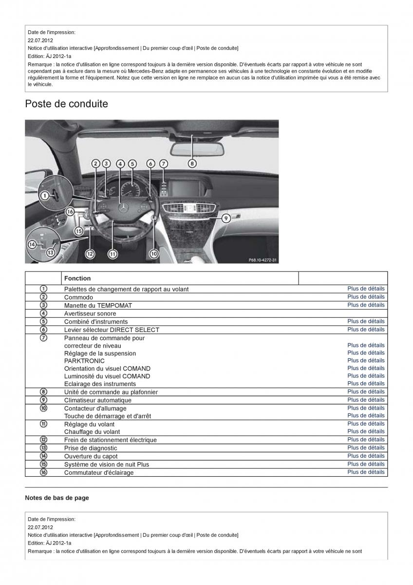 Mercedes Benz CL class C216 manuel du proprietaire / page 10