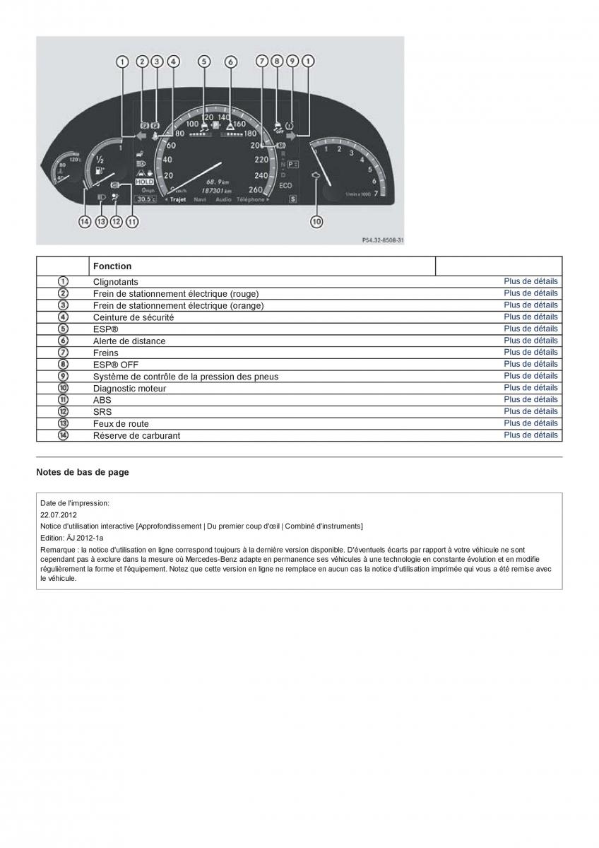 Mercedes Benz CL class C216 manuel du proprietaire / page 13