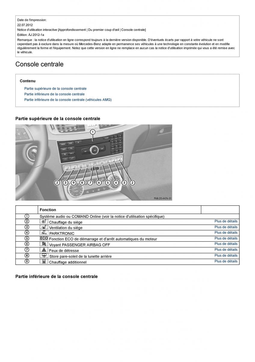 Mercedes Benz CLS class C218 manuel du proprietaire / page 17