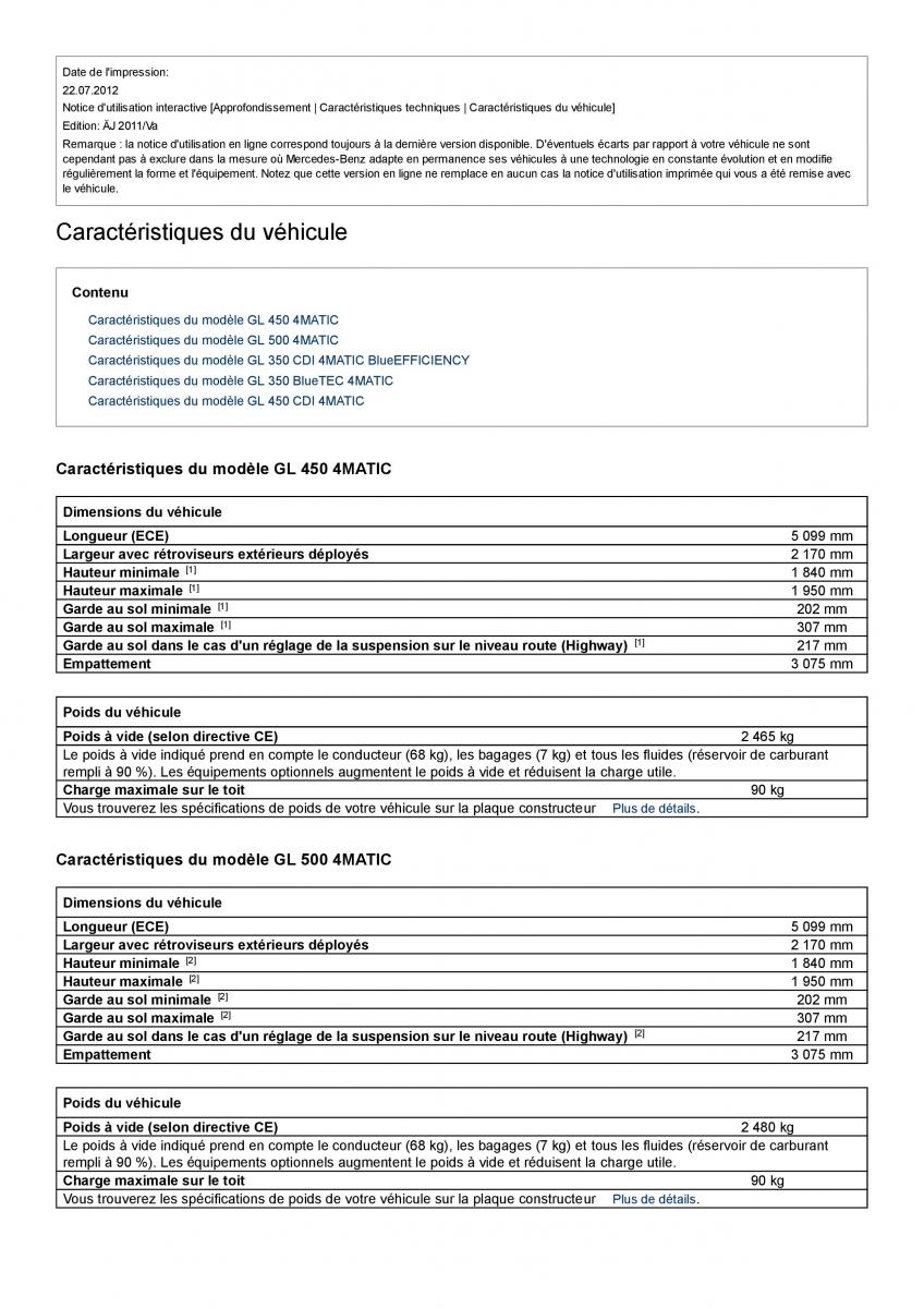 Mercedes Benz GL class X164 manuel du proprietaire / page 351