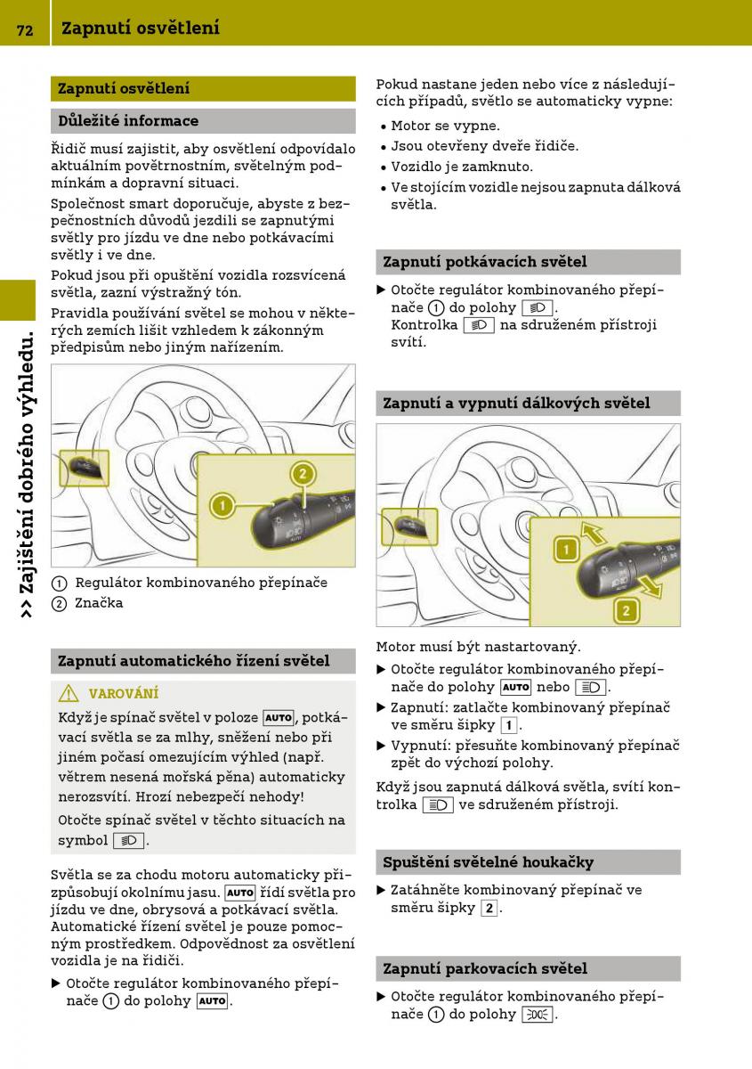 Smart Fortwo III 3 navod k obsludze / page 74