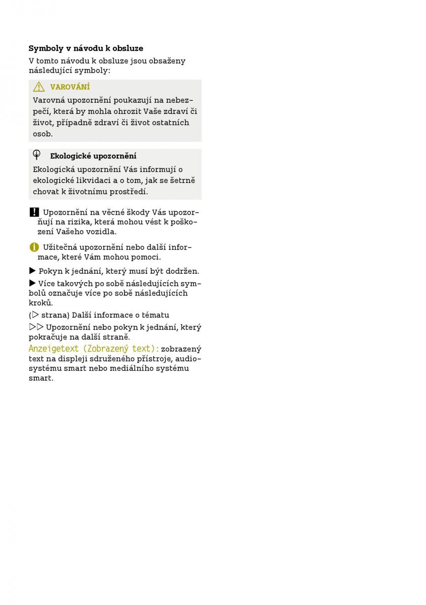 Smart Fortwo III 3 navod k obsludze / page 2
