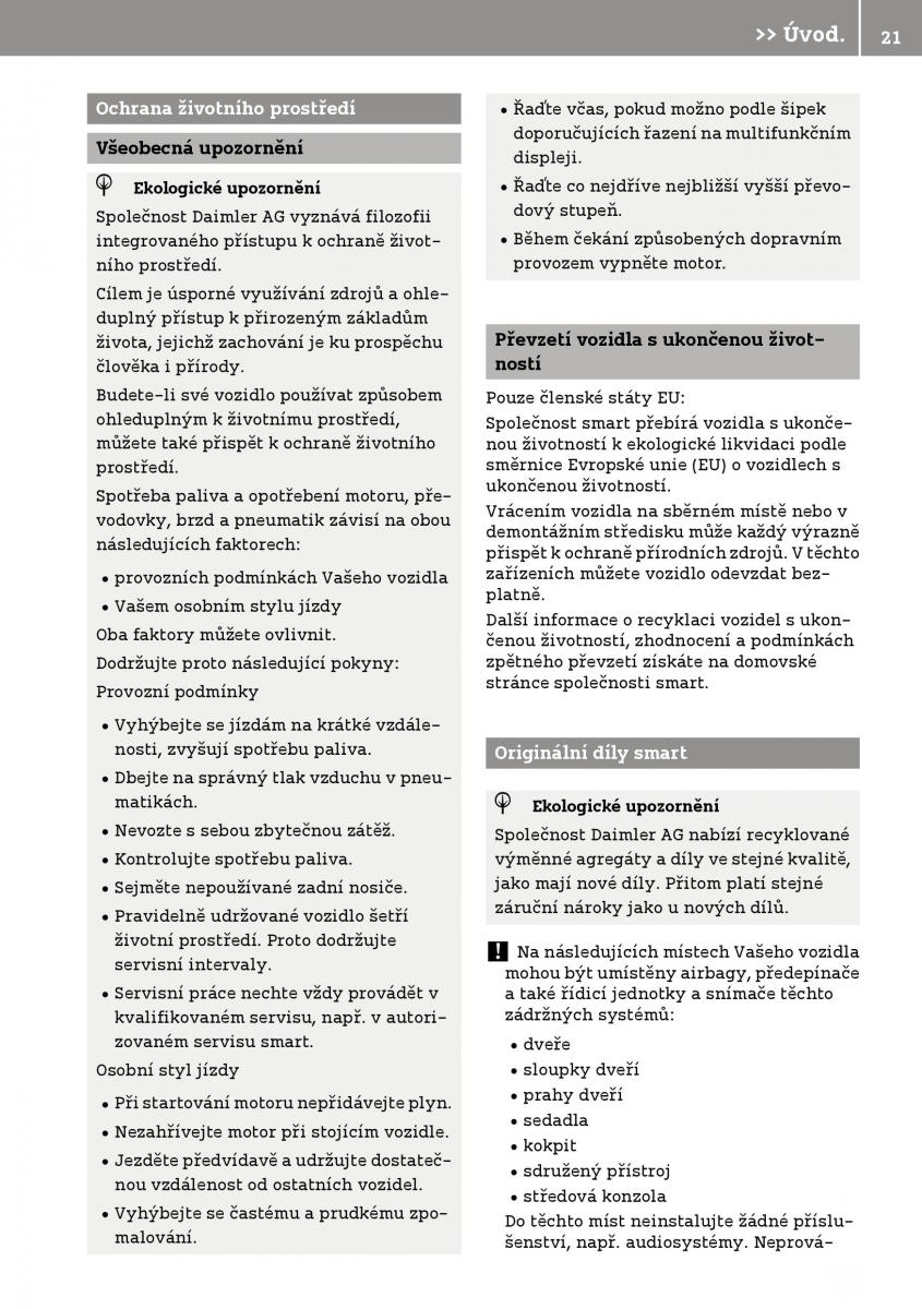 Smart Fortwo III 3 navod k obsludze / page 23
