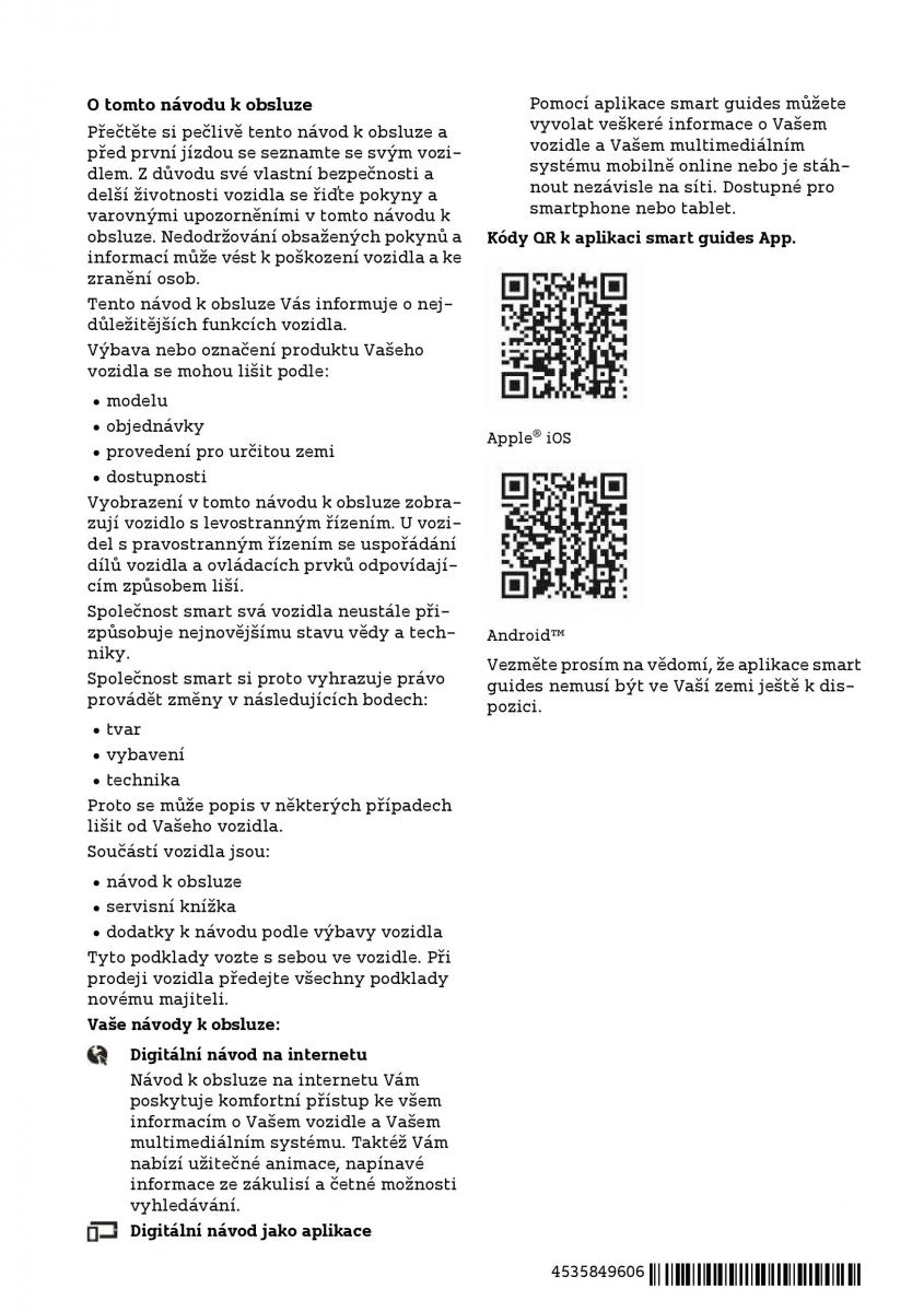 manual  Smart Fortwo III 3 navod k obsludze / page 3