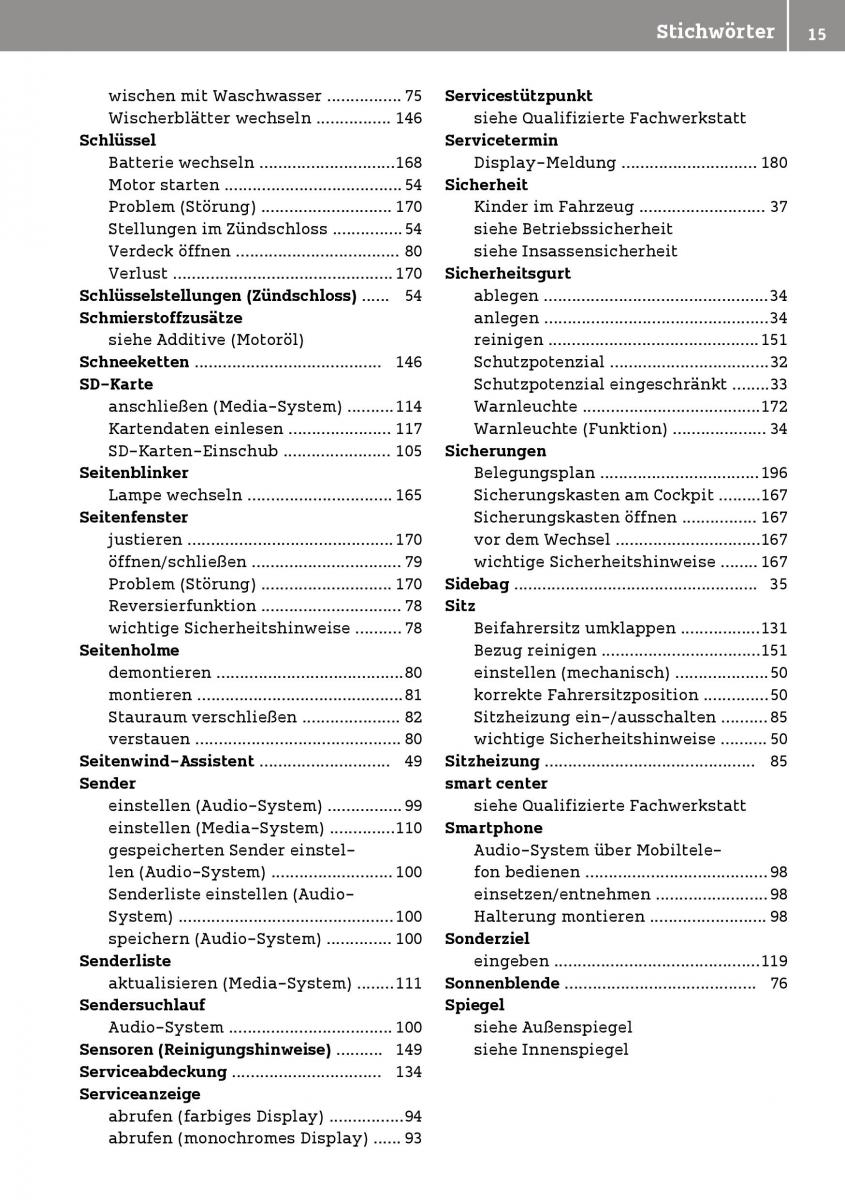 Smart Fortwo III 3 Handbuch / page 17