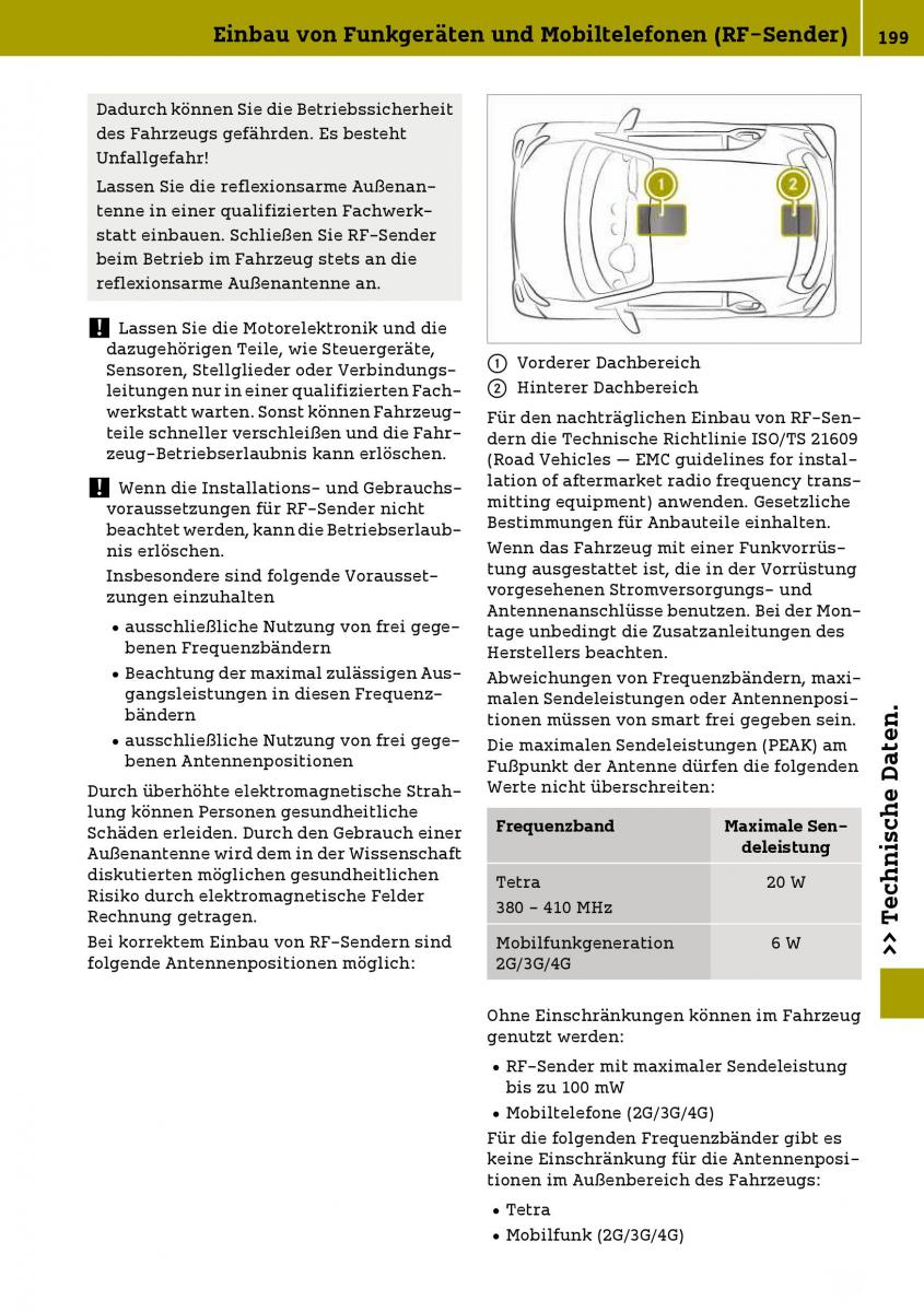 manual  Smart Fortwo III 3 Handbuch / page 201