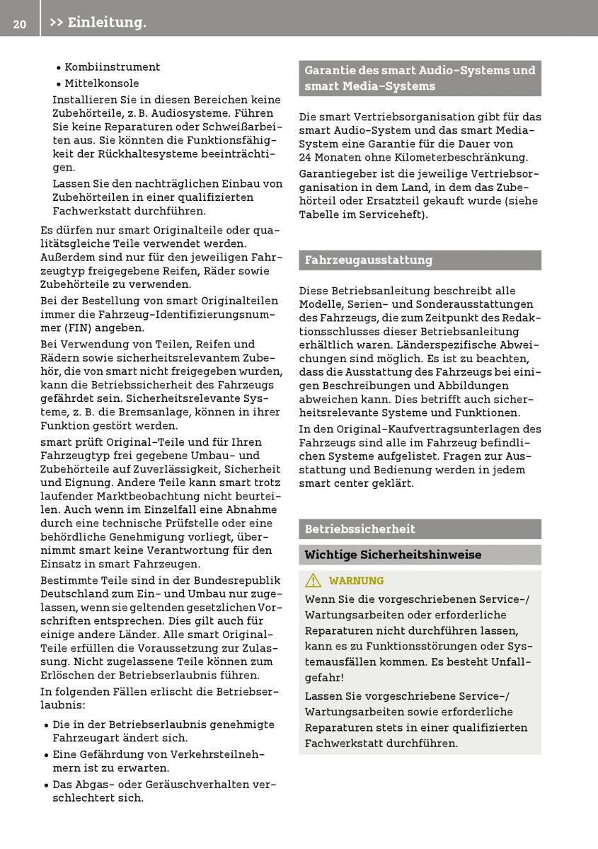manual  Smart Fortwo III 3 Handbuch / page 22