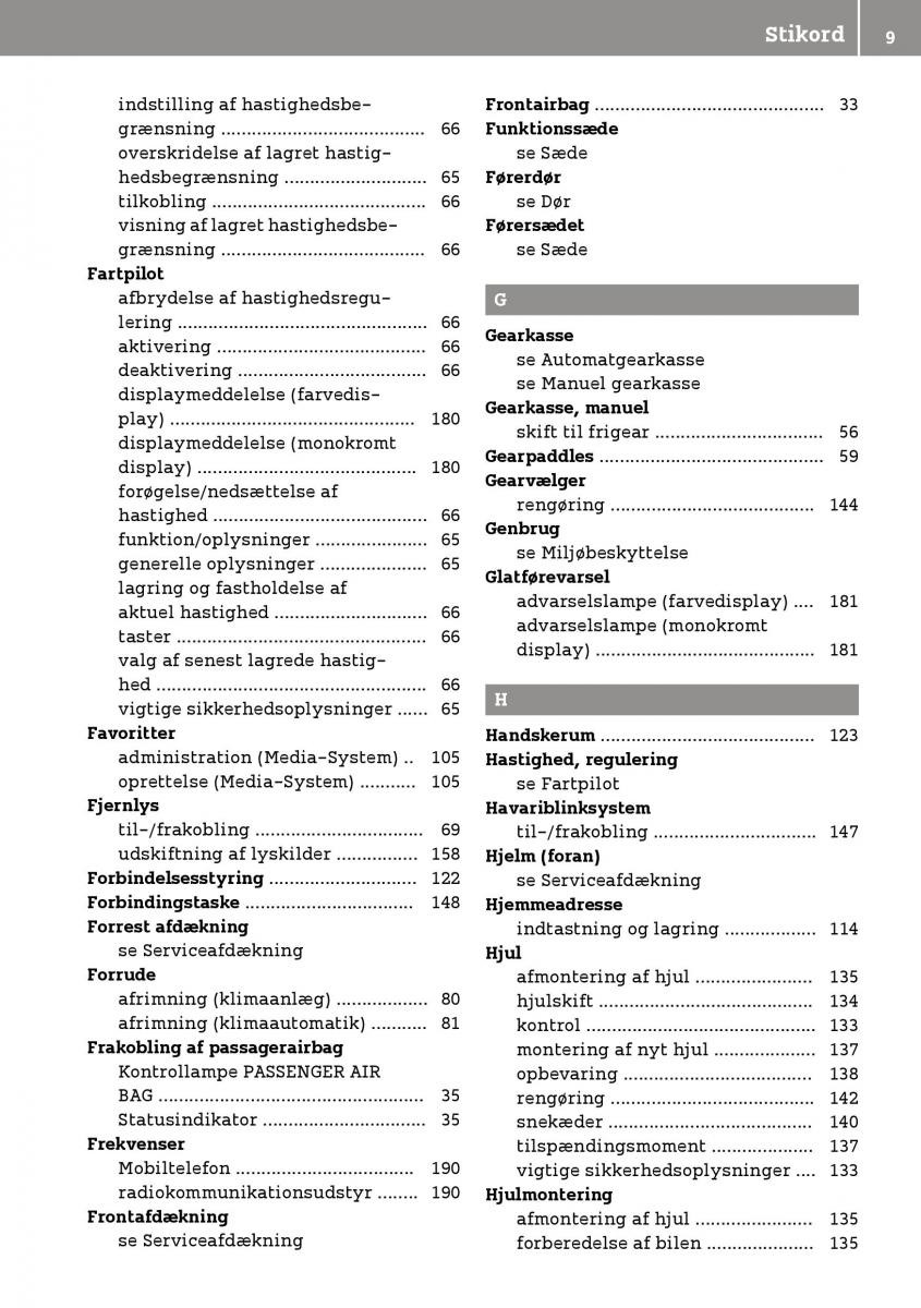 manual  Smart Fortwo III 3 Bilens instruktionsbog / page 11