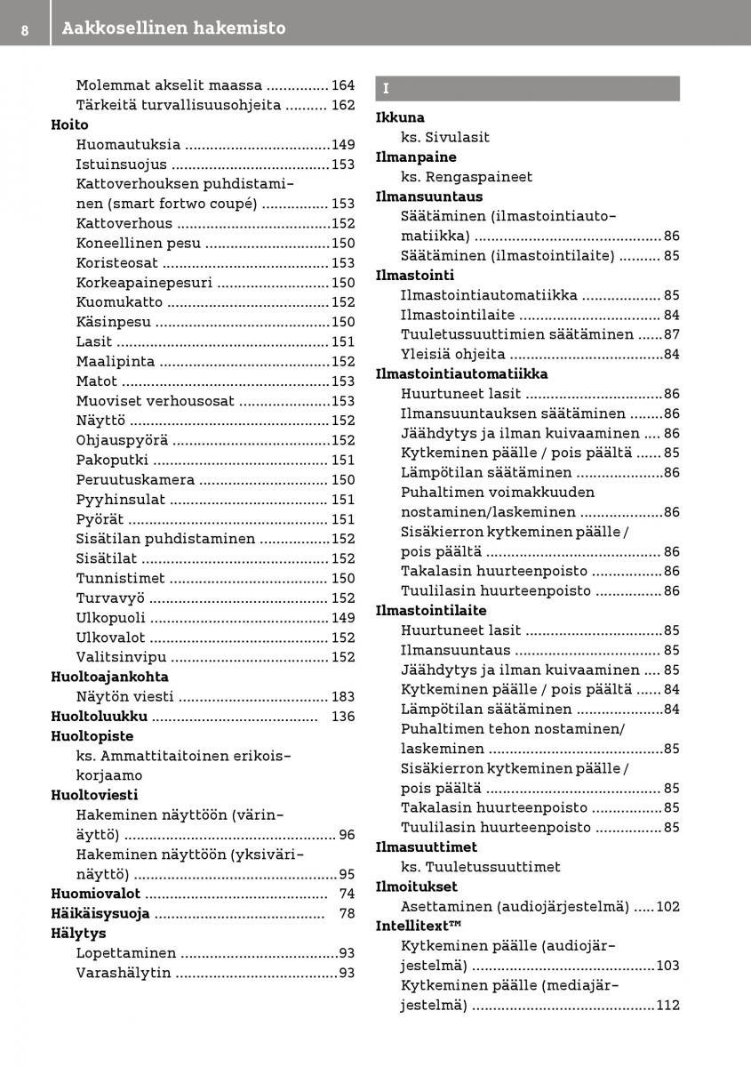 Smart Fortwo III 3 omistajan kasikirja / page 10
