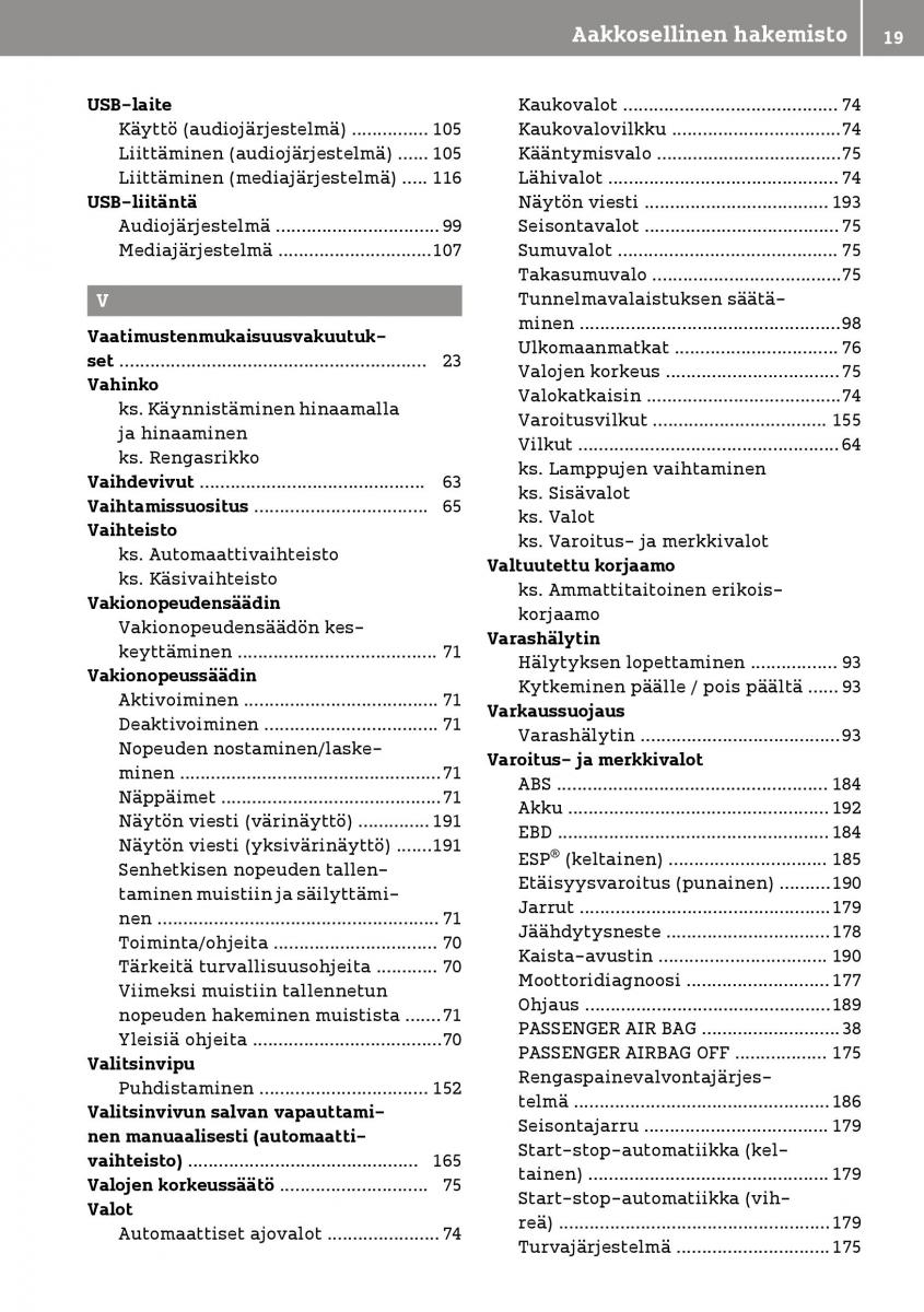 manual  Smart Fortwo III 3 omistajan kasikirja / page 21