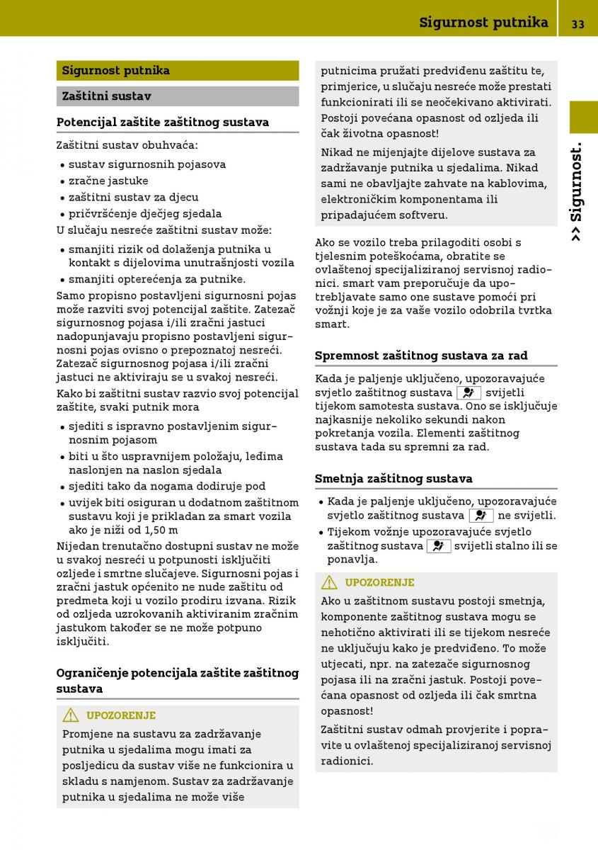 Smart Fortwo III 3 vlasnicko uputstvo / page 35
