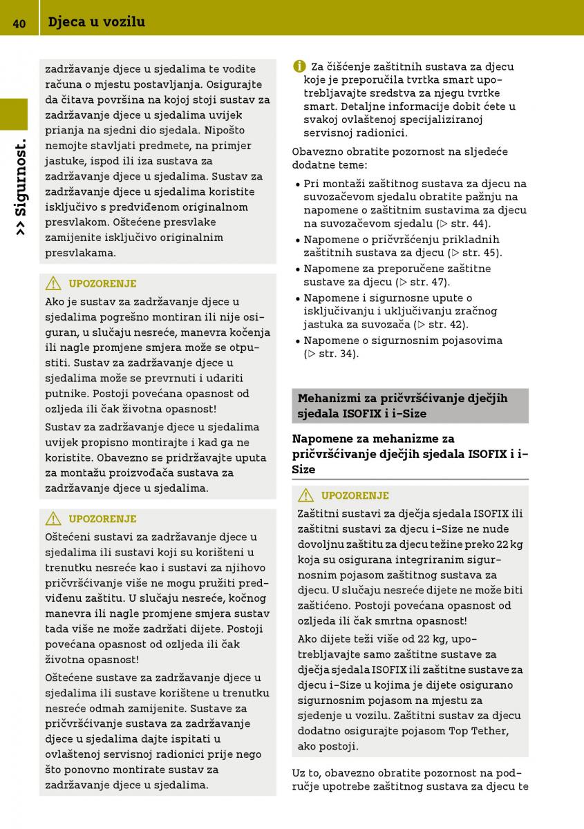 Smart Fortwo III 3 vlasnicko uputstvo / page 42