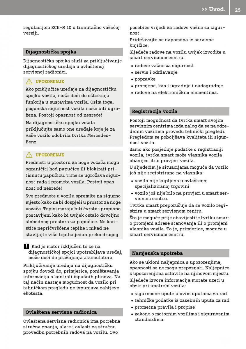 Smart Fortwo III 3 vlasnicko uputstvo / page 27
