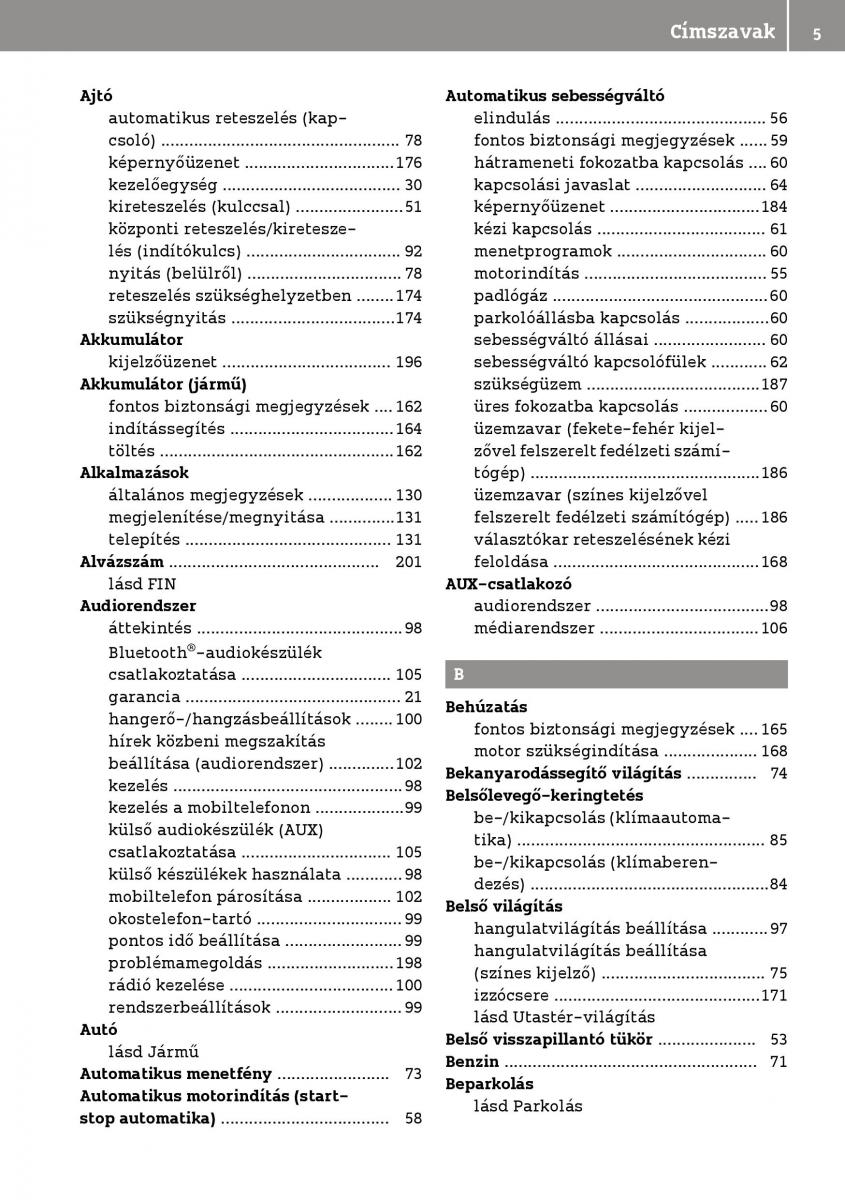 manual  Smart Fortwo III 3 Kezelesi utmutato / page 7