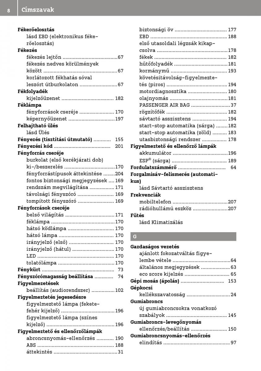 Smart Fortwo III 3 Kezelesi utmutato / page 10