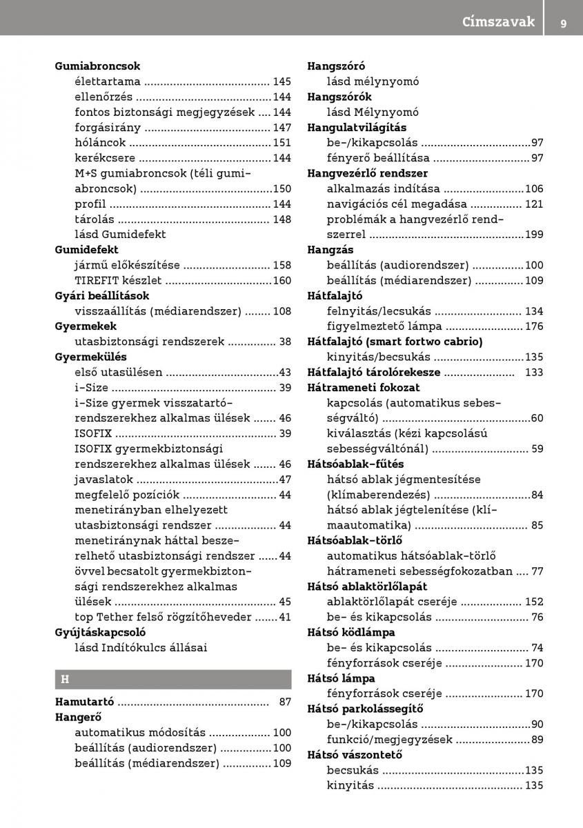 manual  Smart Fortwo III 3 Kezelesi utmutato / page 11