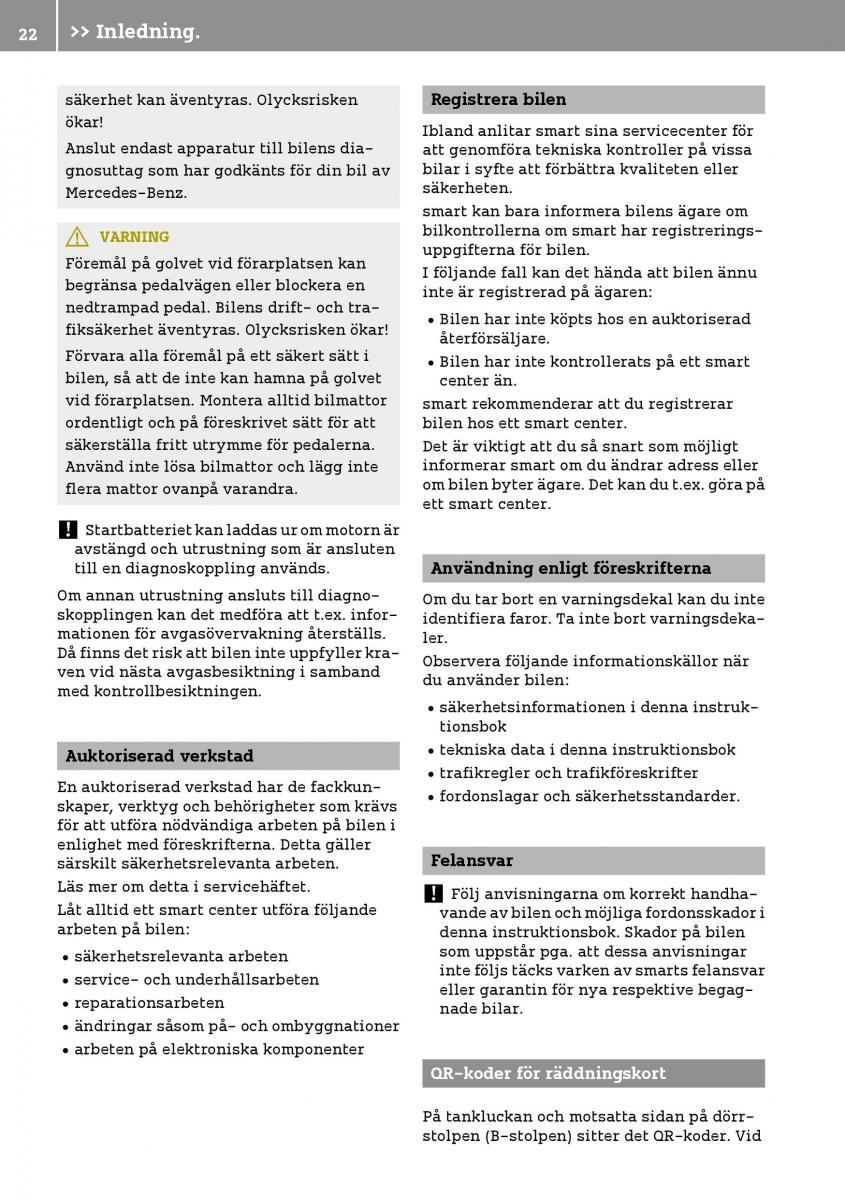 Smart Fortwo III 3 instruktionsbok / page 24