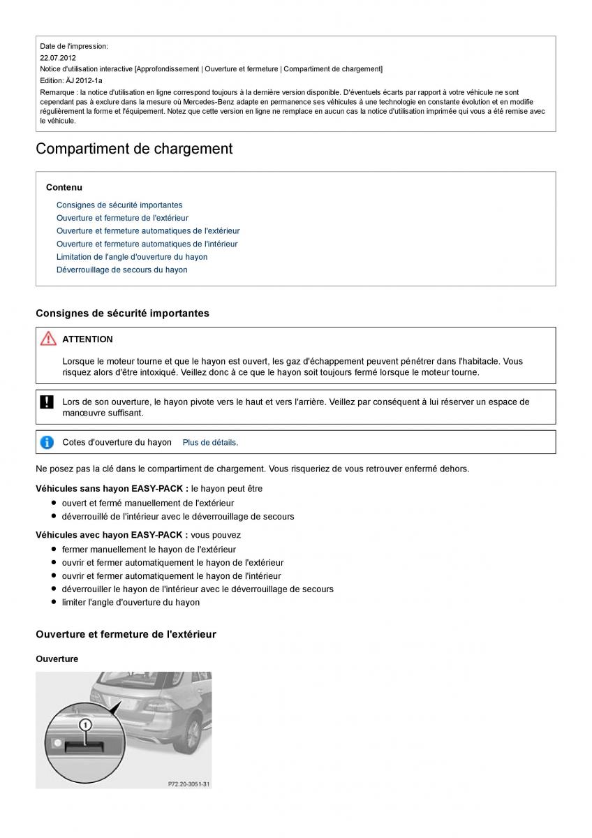 Mercedes Benz ML class II W164 manuel du proprietaire / page 69