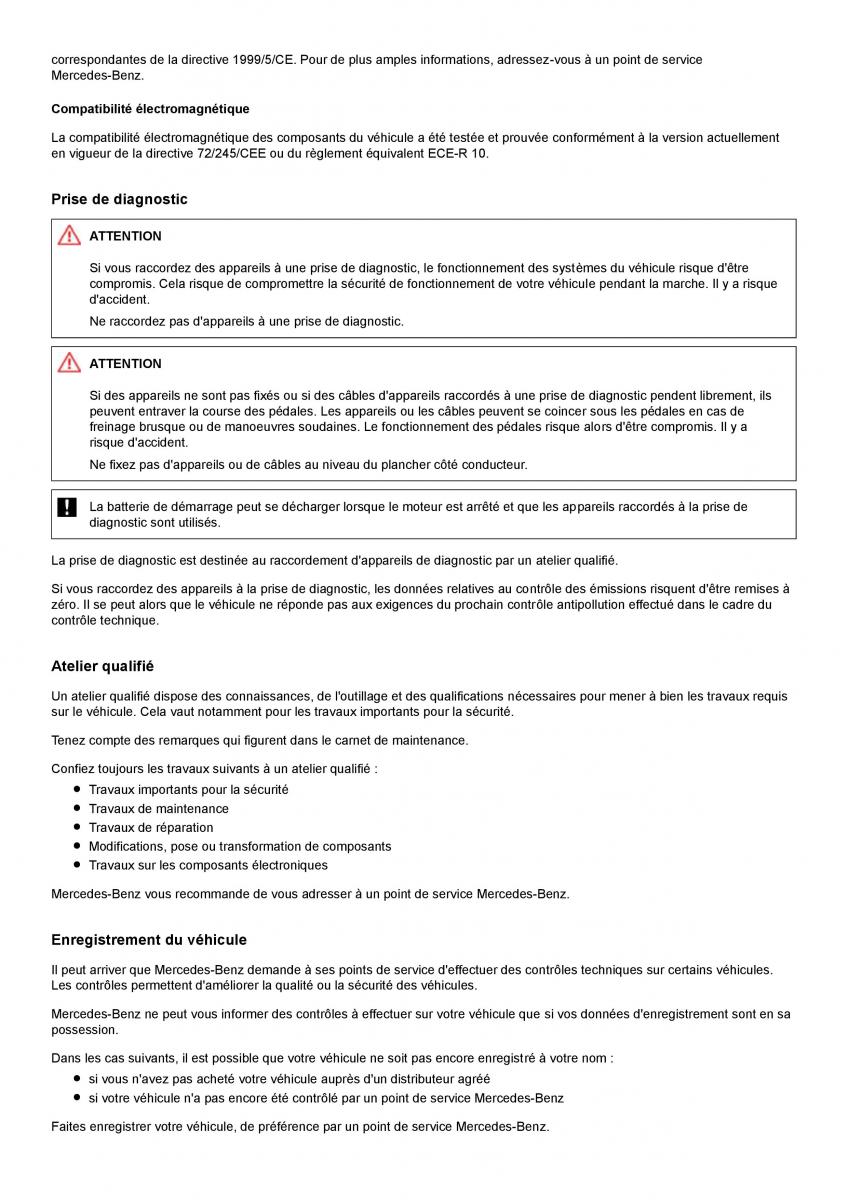 Mercedes Benz ML class II W164 manuel du proprietaire / page 8
