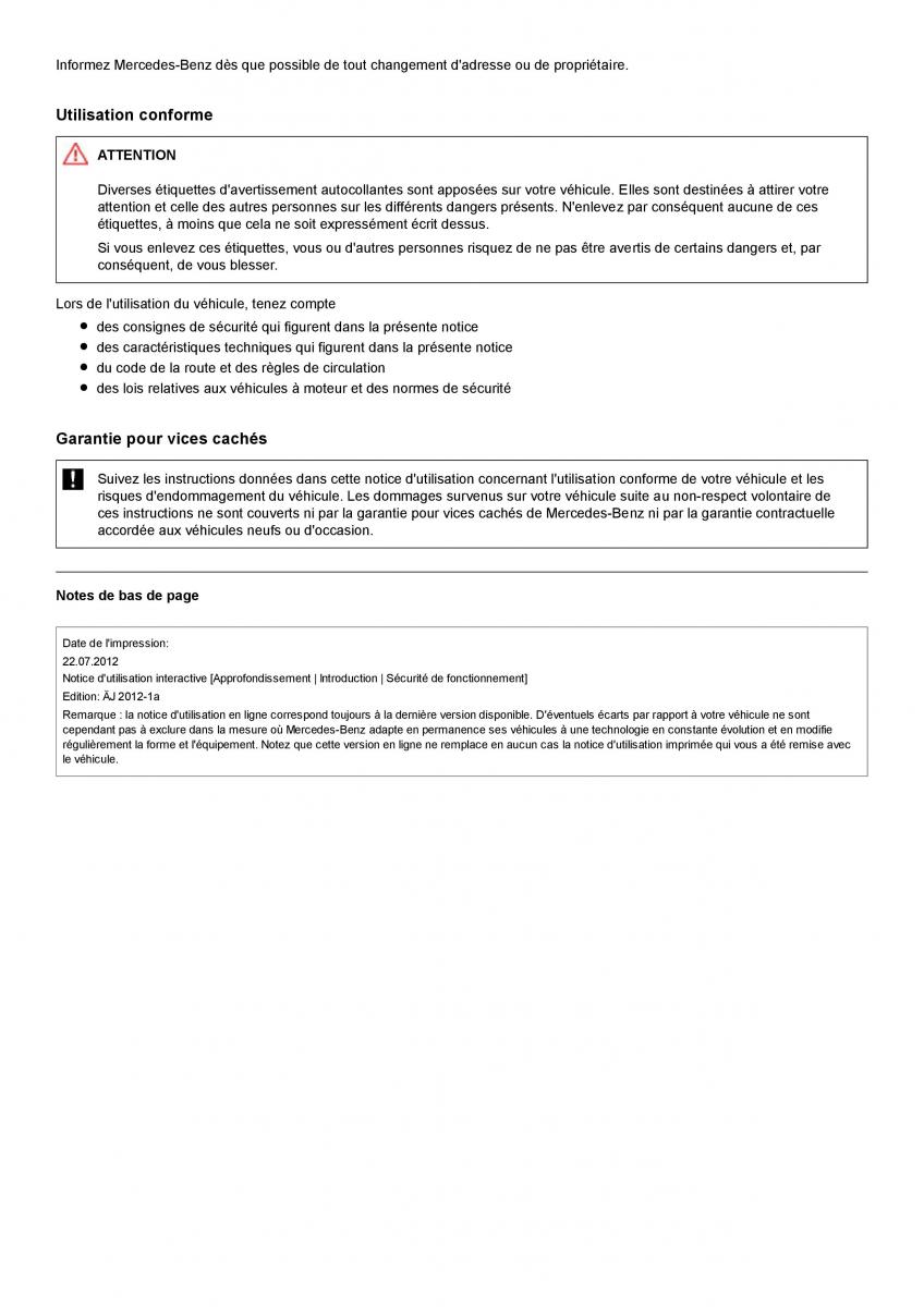 Mercedes Benz ML class II W164 manuel du proprietaire / page 9