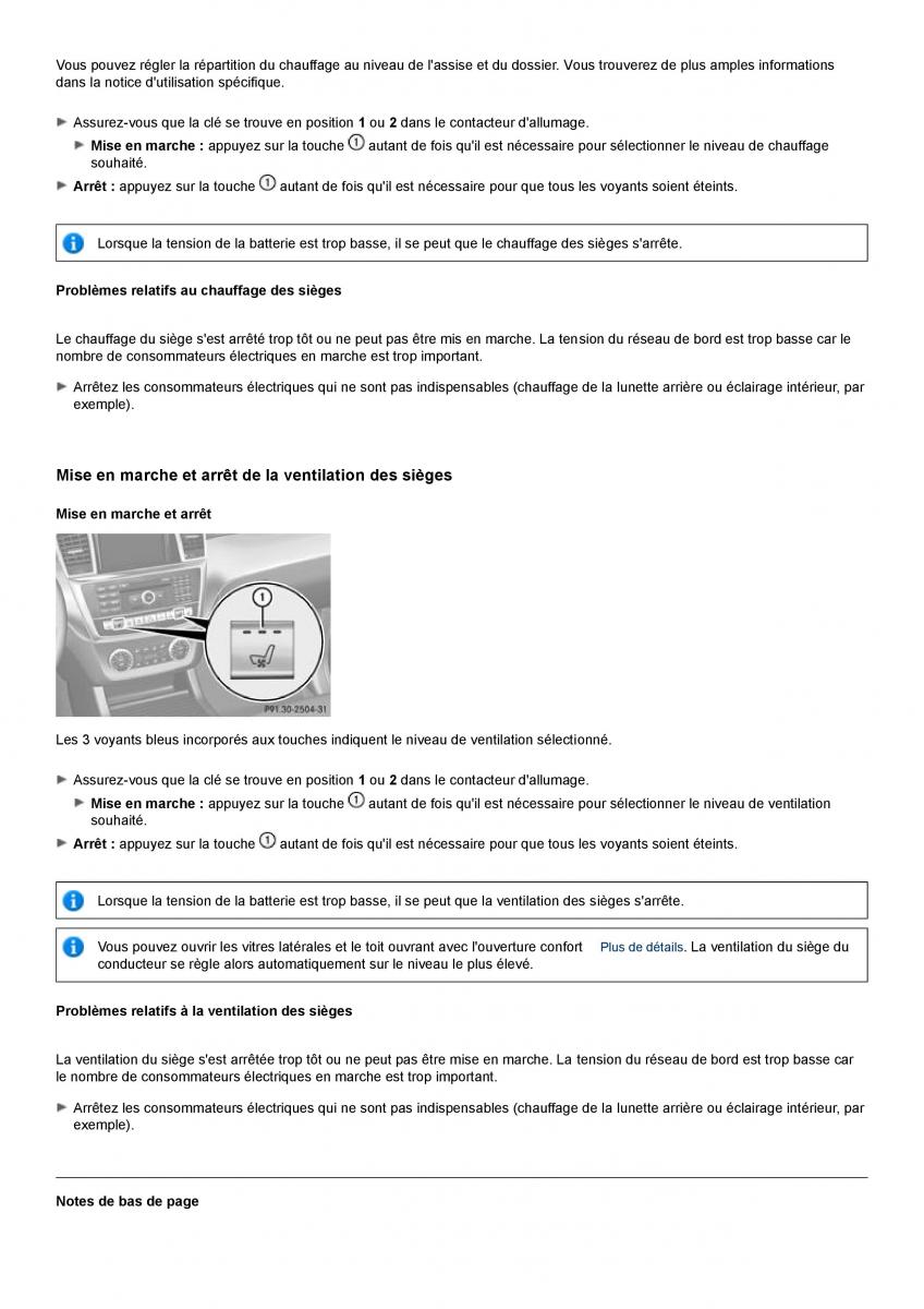Mercedes Benz ML class II W164 manuel du proprietaire / page 91